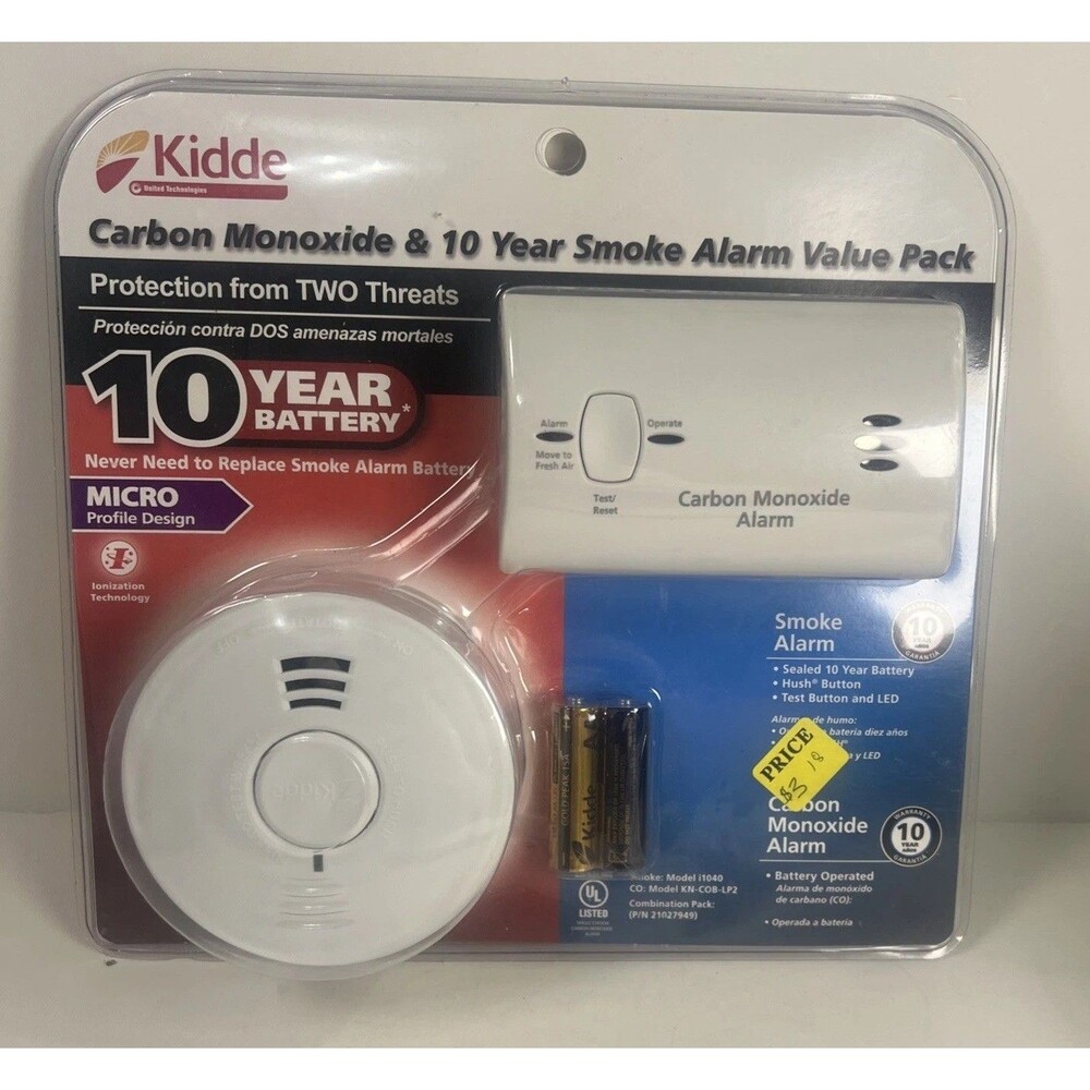 Kidde 10 Year Smoke Alarm and Carbon Monoxide Value Pack Models New Sealed
